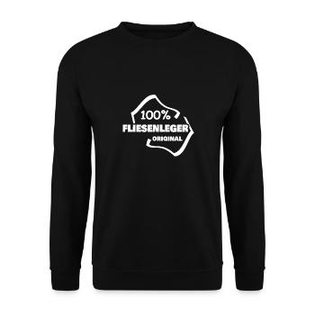 Tiler as a profession - Unisex Sweatshirt - black - Front - Alina (178cm) & Michal (187cm)