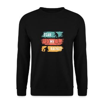 Tischtennis, Tischtennis, Tischtennis - Unisex Pullover - Schwarz - Vorne - Alina (178cm) & Michal (187cm)