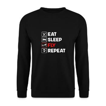 Air traffic controller - Unisex Sweatshirt - black - Front - Alina (178cm) & Michal (187cm)