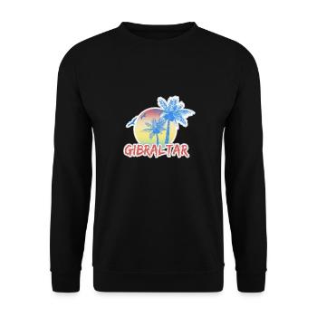 Gibraltar als Urlaub - Unisex Pullover - Schwarz - Vorne - Alina (178cm) & Michal (187cm)