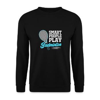Badminton - Unisex Sweatshirt - black - Front - Alina (178cm) & Michal (187cm)