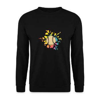 Baseballspieler Baseball - Unisex Pullover - Schwarz - Vorne - Alina (178cm) & Michal (187cm)