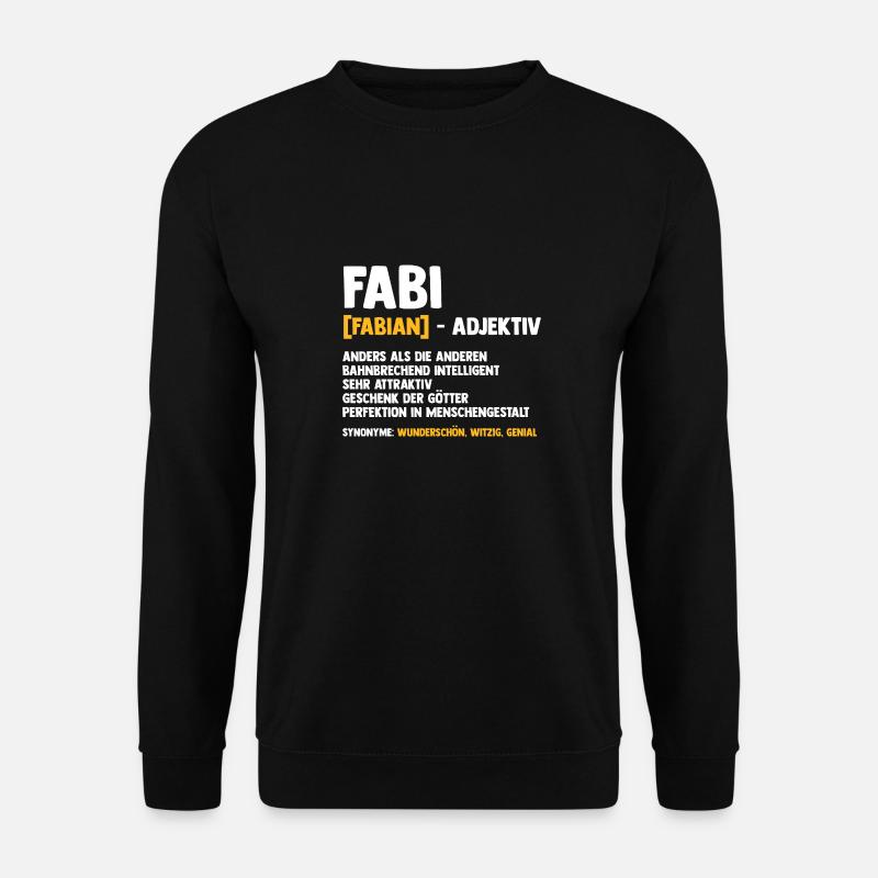 Fabian - Unisex Pullover - Schwarz