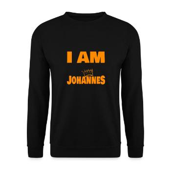 König Johannes Name - Sweat-shirt Unisexe - noir - Devant - Alina (178cm) & Michal (187cm)
