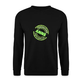 Perfektion Anne - Unisex Pullover - Schwarz - Vorne - Alina (178cm) & Michal (187cm)