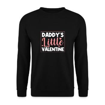 Daddy's Little Valentine Cute Valentine's Day Toddl - Unisex Sweatshirt - black - Front - Alina (178cm) & Michal (187cm)