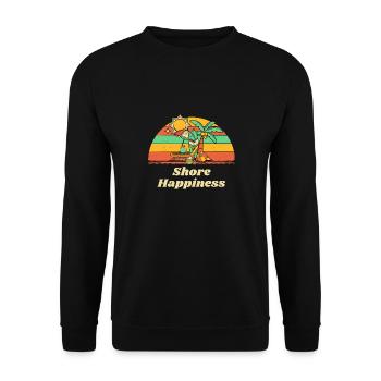 Shore Happiness Beach Été Océan Tropical - Sweat-shirt Unisexe - noir - Devant - Alina (178cm) & Michal (187cm)