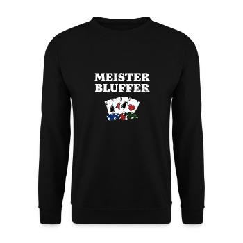 Master Bluffer Casino Poker Jeu Poker Poker - Sweat-shirt Unisexe - noir - Devant - Alina (178cm) & Michal (187cm)
