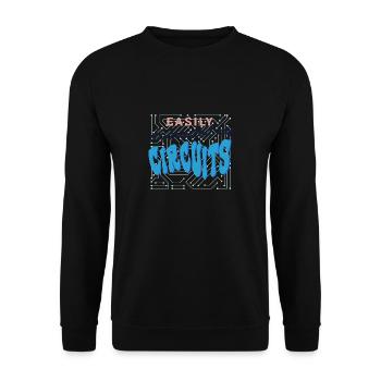 Distrait par les circuits Electrician Craftsman - Sweat-shirt Unisexe - noir - Devant - Alina (178cm) & Michal (187cm)