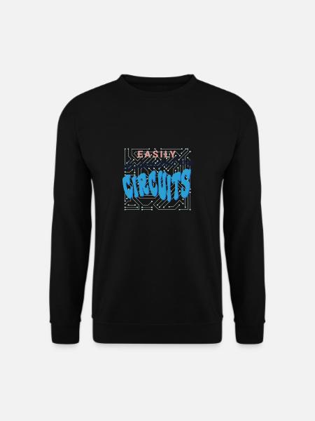 Distracted by Circuits Electrician Craftsman - Unisex Sweatshirt - black