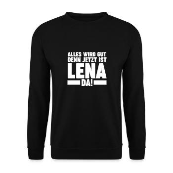 Lena - Unisex Pullover - Schwarz - Vorne - Alina (178cm) & Michal (187cm)