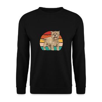 Cairn Terrier Chien - Sweat-shirt Unisexe - noir - Devant - Alina (178cm) & Michal (187cm)