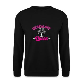 Généalogie Généalogie Généalogiste - Sweat-shirt Unisexe - noir - Devant - Alina (178cm) & Michal (187cm)