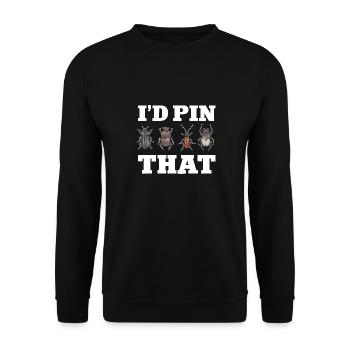 Insect collectors, insects, beetle lovers, entomologists - Unisex Sweatshirt - black - Front - Alina (178cm) & Michal (187cm)