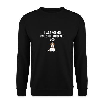 St. Bernard St. Bernard Dog Dog - Unisex Sweatshirt - black - Front - Alina (178cm) & Michal (187cm)