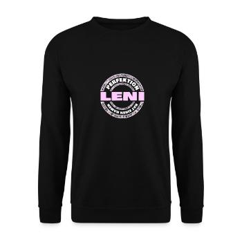 Perfektion Leni - Unisex Pullover - Schwarz - Vorne - Alina (178cm) & Michal (187cm)