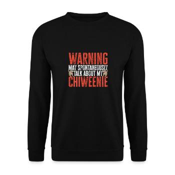 Chiweenie Chien - Sweat-shirt Unisexe - noir - Devant - Alina (178cm) & Michal (187cm)