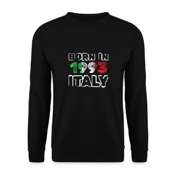 1993 - Unisex Pullover - Schwarz - Vorne - Alina (178cm) & Michal (187cm)