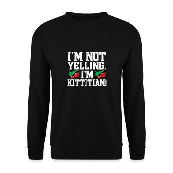 St. Kitts und Nevis Flagge - Unisex Pullover - Schwarz - Vorne - Alina (178cm) & Michal (187cm)