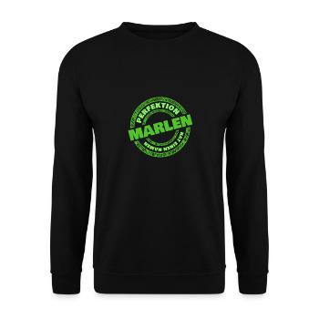Gift for Marlen - Unisex Sweatshirt - black - Front - Alina (178cm) & Michal (187cm)