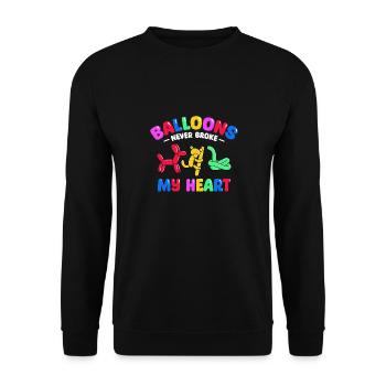 Balloon Animal Party Balloon Artist - Unisex Sweatshirt - black - Front - Alina (178cm) & Michal (187cm)