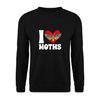 Moths Insect Collector Entomologist - Unisex Sweatshirt - black - Front - Alina (178cm) & Michal (187cm)