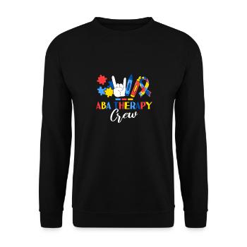 ABA Therapy Crew Applied Behavior Analysis Therapy - Unisex Sweatshirt - black - Front - Alina (178cm) & Michal (187cm)