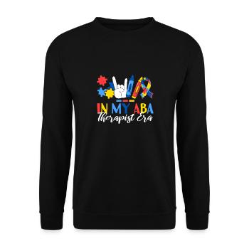In My ABA Therapist Era Applied Behavior Analysis - Unisex Sweatshirt - black - Front - Alina (178cm) & Michal (187cm)