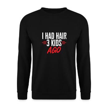 Bald Head Baldness Beard Bald Head - Unisex Sweatshirt - black - Front - Alina (178cm) & Michal (187cm)