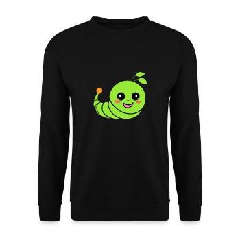 Caterpillars Insect Love Little Caterpillar - Unisex Sweatshirt - black - Front - Alina (178cm) & Michal (187cm)