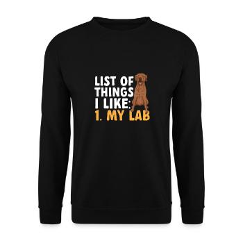Foxred Labrador Fox Red Labrador Retriever - Unisex Sweatshirt - black - Front - Alina (178cm) & Michal (187cm)