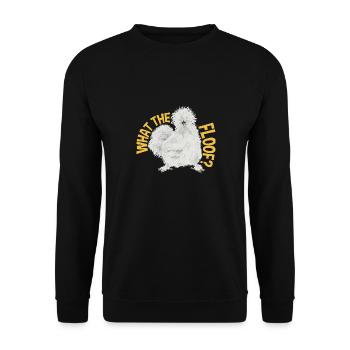 Seidenhuhn Poulet soyeux - Sweat-shirt Unisexe - noir - Devant - Alina (178cm) & Michal (187cm)