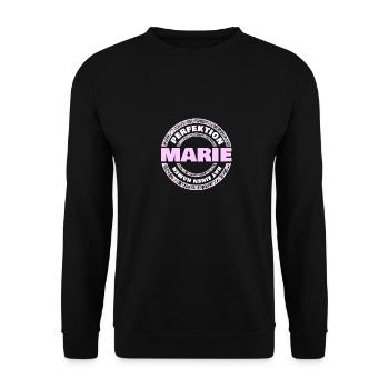 Perfektion Marie - Unisex Pullover - Schwarz - Vorne - Alina (178cm) & Michal (187cm)