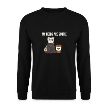 Frettchen Besitzer Frettchen - Unisex Pullover - Schwarz - Vorne - Alina (178cm) & Michal (187cm)