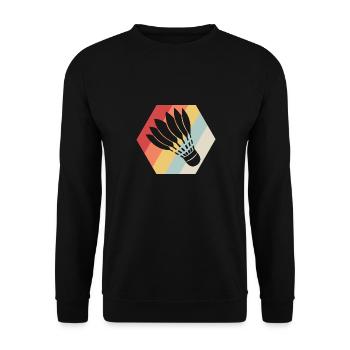 Badminton Spieler Lustiger Federball Mannschaft Badminton - Unisex Pullover - Schwarz - Vorne - Alina (178cm) & Michal (187cm)