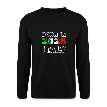 Italy 2028 - Unisex Sweatshirt - black - Front - Alina (178cm) & Michal (187cm)