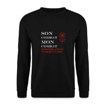 Sensibilisation à la tuberculose - Sweat-shirt Unisexe - noir - Devant - Alina (178cm) & Michal (187cm)