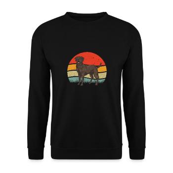 Chien Labrador Retriever brun chocolat - Sweat-shirt Unisexe - noir - Devant - Alina (178cm) & Michal (187cm)