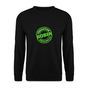 Robin Robin - Sweat-shirt Unisexe - noir - Devant - Alina (178cm) & Michal (187cm)