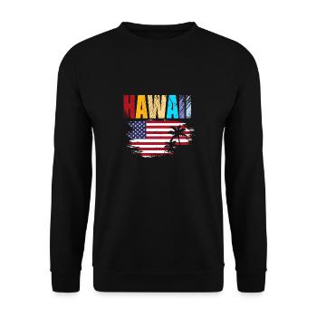 Maui Hawaii Hawaiian - Unisex Pullover - Schwarz - Vorne - Alina (178cm) & Michal (187cm)