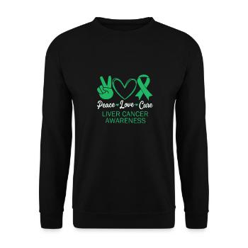 Liver disease - Unisex Sweatshirt - black - Front - Alina (178cm) & Michal (187cm)