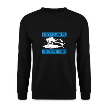 Dive - Unisex Sweatshirt - black - Front - Alina (178cm) & Michal (187cm)
