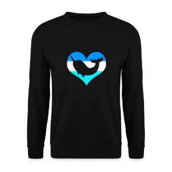 Narwal - Unisex Pullover - Schwarz - Vorne - Alina (178cm) & Michal (187cm)