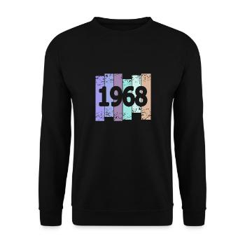 1968 - Sweat-shirt Unisexe - noir - Devant - Alina (178cm) & Michal (187cm)