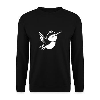hummingbird - Unisex Sweatshirt - black - Front - Alina (178cm) & Michal (187cm)