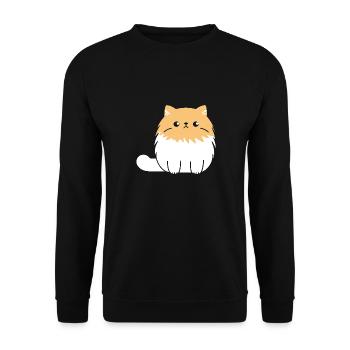 Persian cat - Unisex Sweatshirt - black - Front - Alina (178cm) & Michal (187cm)