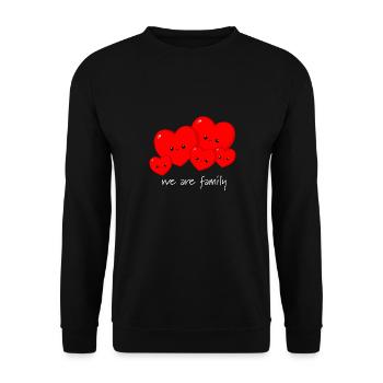 Coeurs - famille - Sweat-shirt Unisexe - noir - Devant - Alina (178cm) & Michal (187cm)