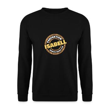 Perfektion Isabell - Unisex Pullover - Schwarz - Vorne - Alina (178cm) & Michal (187cm)