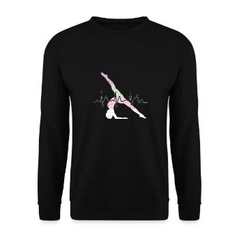 Gymnastik Sport Turnen Bodenturnen Turner - Unisex Pullover - Schwarz - Vorne - Alina (178cm) & Michal (187cm)