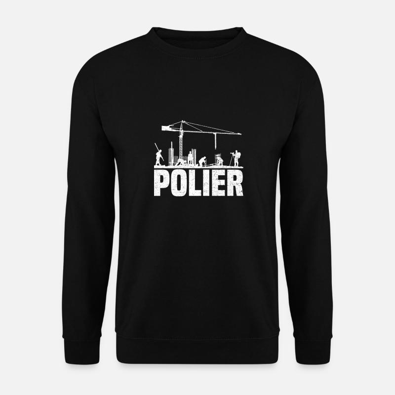 Polier auf der Baustelle - Unisex Pullover - Schwarz